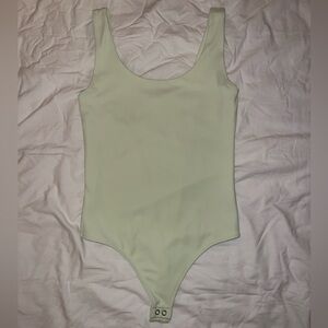 Express Pale Green Scoop Neck Bodysuit